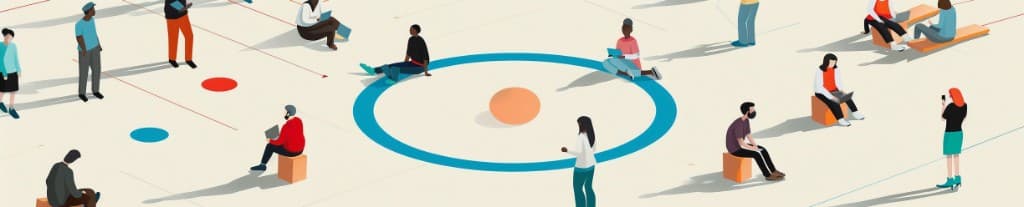 Diverse community gathered in a welcoming circle — representing the collaborative founding member group building together